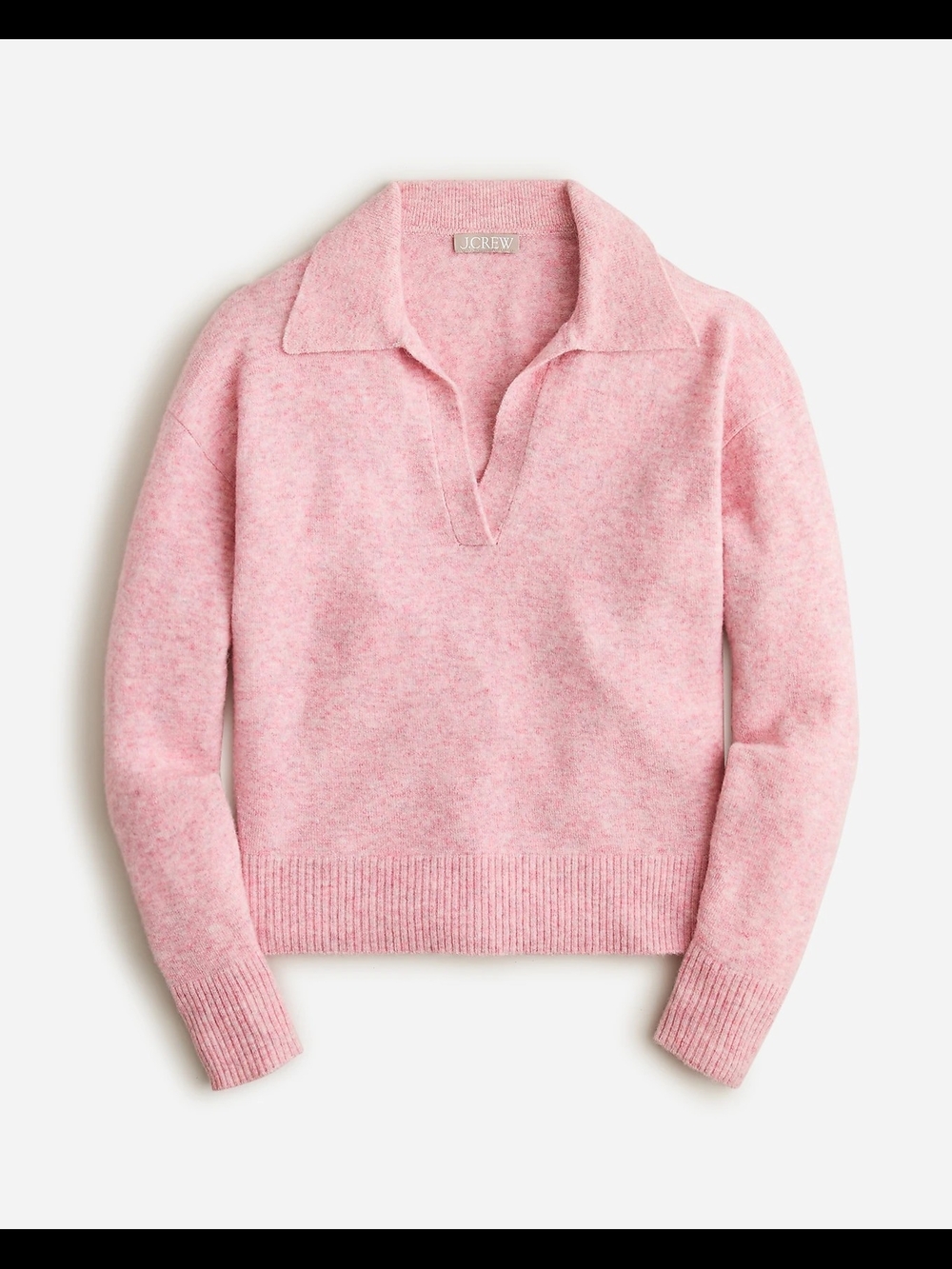 J. Crew Light Pink Collared Polo Sweater